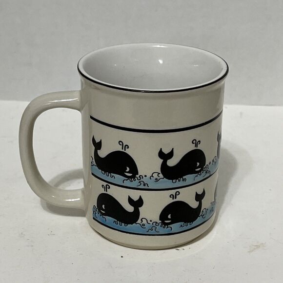 Adorable Vintage Alaska Souvenir Whales Coffee Mug 10 Oz 3-D Effect MCM Style - Picture 3 of 6
